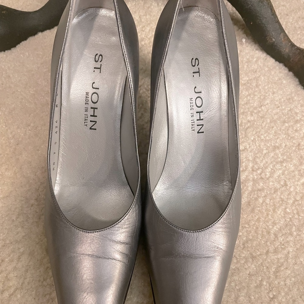 St. John silver heels